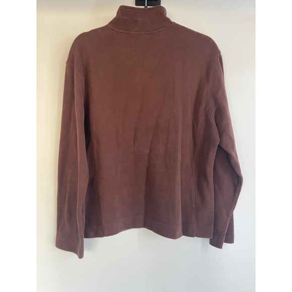Longaberger Homestead Womens Brown Quarter Zip Long Sleeve Pullover M - Picture 2 of 5